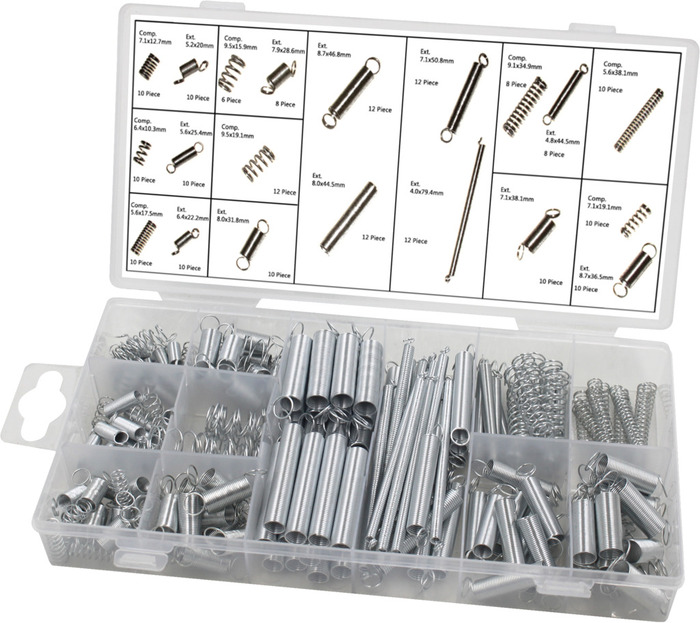 Fjedersortiment 200 dele